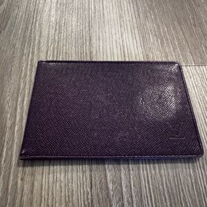 LV Brown Slim ID Card Holder Bifold Wallet Vintage